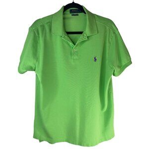 2/$30 Polo Ralph Lauren Large Green Pima Stretch Mesh Polo Shirt